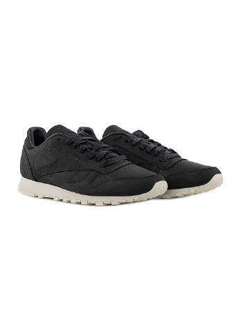 Чорні кросівки cl lthr lux pw демісезон Reebok