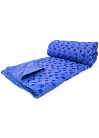 Коврик-полотенце для йоги синее (гигиеническое, антибактериальное, влагопоглощающее для фитнеса и пилатеса) EasyFit (241229839)