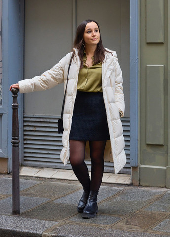 Черная кэжуал однотонная юбка Uniqlo карандаш