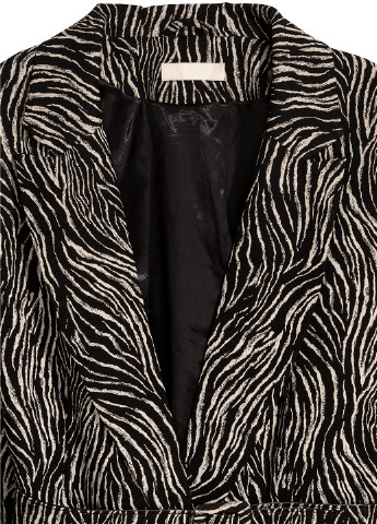 Черно-белое Кэжуал жакет H&M абстрактрое