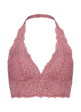 Розовый бралетт бюстгальтер Hunkemoller без косточек полиамид, кружево