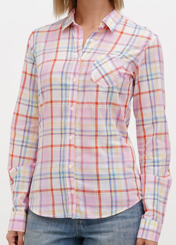 Розовая кэжуал рубашка в клетку Sassofono Club