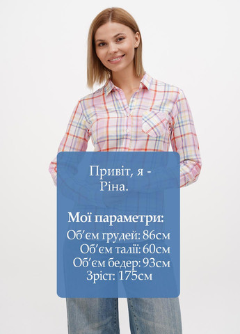 Розовая кэжуал рубашка в клетку Sassofono Club