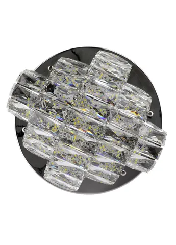 Люстра потолочная хрустальная LED с пультом C8772/350 Хром 19х35х35 см. Sunnysky (253628153)