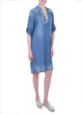 Блакитна кежуал плаття, сукня Marc Aurel однотонна