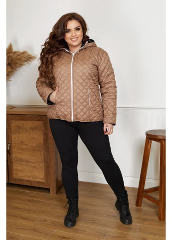 Бежева демісезонна куртка 224-3 64 бежева N.N.C.Fashion