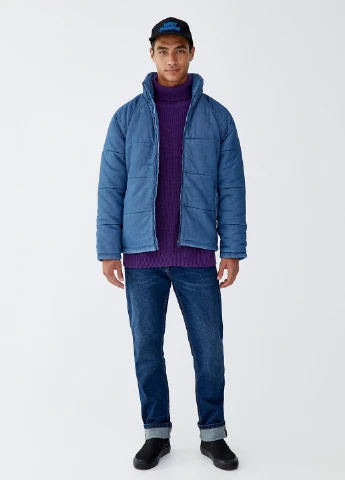 Синя демісезонна куртка Pull & Bear