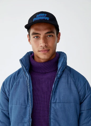 Синя демісезонна куртка Pull & Bear