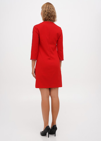 Червона кежуал сукня Sassofono однотонна