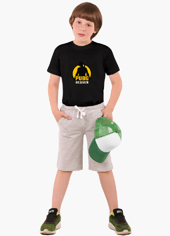 Черная демисезонная футболка детская пубг пабг (pubg)(9224-1185) MobiPrint