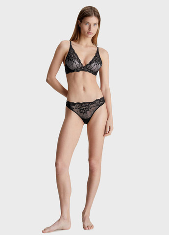 Чорний бралетт бюстгальтер Calvin Klein без кісточок поліамід