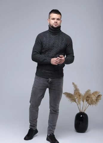 Темно-сірий зимовий светр Figo