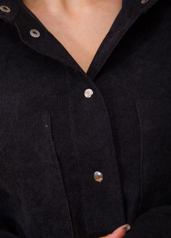 Черная кэжуал рубашка однотонная Ager