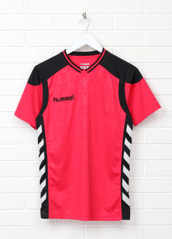 Розовая летняя футболка Hummel