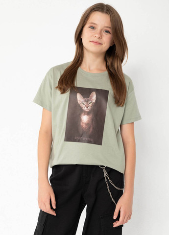 Светло-бирюзовая летняя футболка Reporter Young