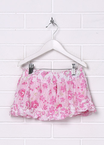 Розовая кэжуал цветочной расцветки юбка Laura Biagiotti мини