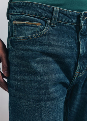 Темно-бирюзовые демисезонные прямые джинсы Springfield