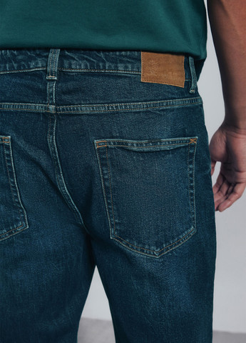 Темно-бирюзовые демисезонные прямые джинсы Springfield