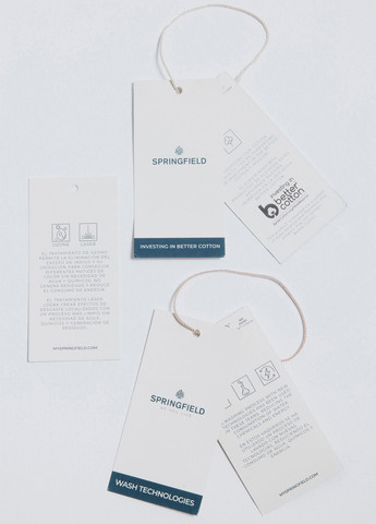 Темно-бирюзовые демисезонные прямые джинсы Springfield