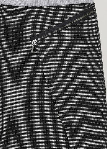 Черно-белая кэжуал в горошек юбка Comma, by s.Oliver а-силуэта (трапеция)