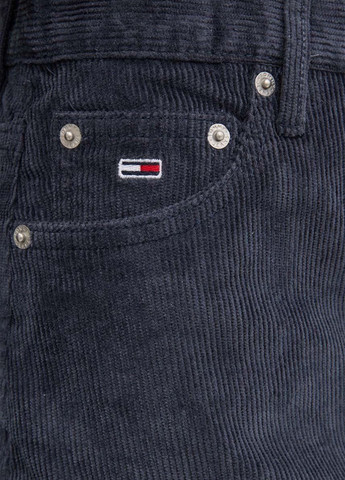 Синяя кэжуал однотонная юбка Tommy Jeans а-силуэта (трапеция)