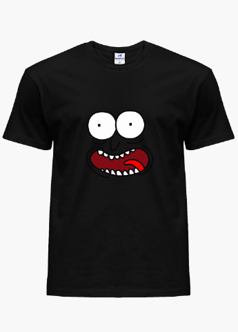 Чорна демісезонна футболка дитяча рік санчез рік і морті (rick sanchez rick and morty) (9224-2632) MobiPrint