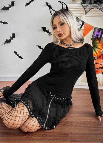 Черный демисезонный джемпер джемпер SHEIN