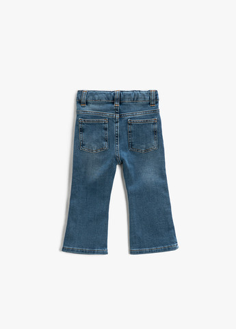 Синие демисезонные клеш джинсы KOTON