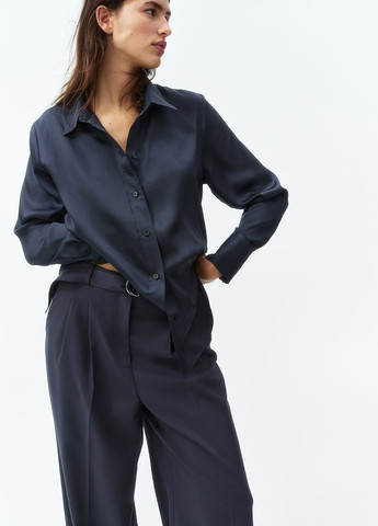Тёмно-синяя блуза H&M