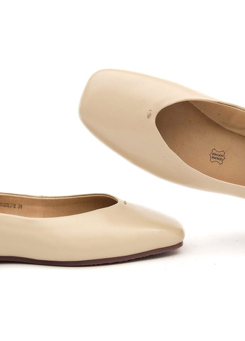 Женские балетки Anna Lucci | бежевые однотонные цепочки натуральная кожа (347644757)