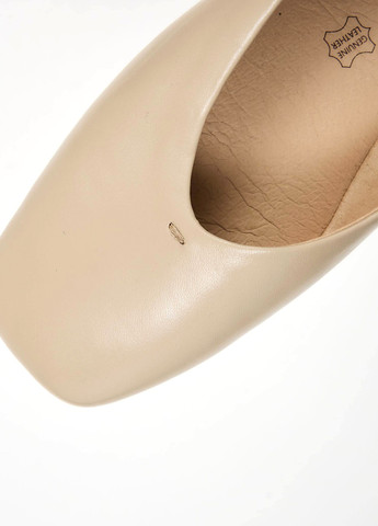 Женские балетки Anna Lucci | бежевые однотонные цепочки натуральная кожа (347644757)