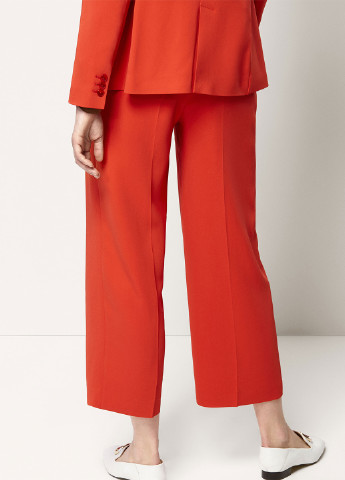 Красные кэжуал демисезонные прямые брюки Massimo Dutti