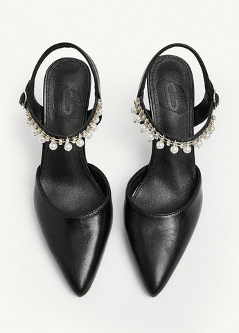 SHEIN Туфлі анкл страп чорний з штучна шкіра, китай — демісезон (366512249)