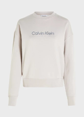 Айворі світшот Calvin Klein однотонний вишивка (343745164)