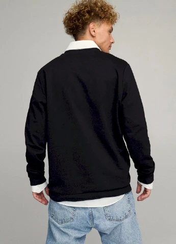 Черный свитшот мужской oversize /no flis/ YAPPI рисунок (251424315)