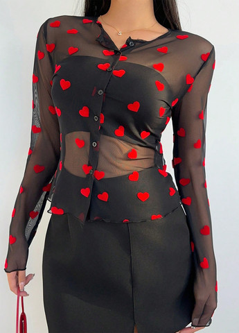 Чёрная блуза SHEIN