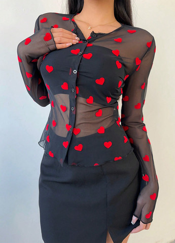 Чёрная блуза SHEIN