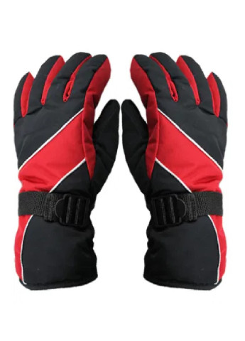 Горнолыжные перчатки лыжные рукавицы теплые зимние на флисе непромокаемые ветрозащитные (473092-Prob) Красные Unbranded (253867080)