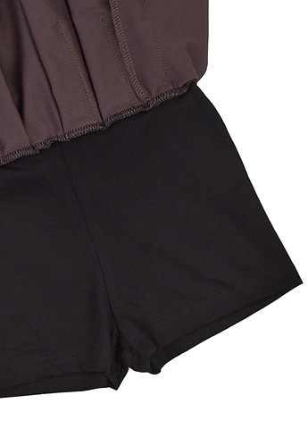 Коричневый демисезонный костюм (толстовка, юбка-шорты) юбочный, с шортами Garnamama