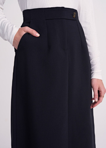 Черная кэжуал юбка SELA а-силуэта (трапеция)