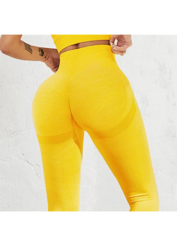 Желтые демисезонные леггинсы женские спортивные 6184 xl жёлтые Fashion