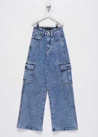 Светло-синие демисезонные карго джинсы RELUCKY