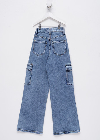 Светло-синие демисезонные карго джинсы RELUCKY