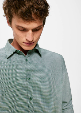 Зеленая кэжуал рубашка с геометрическим узором Springfield