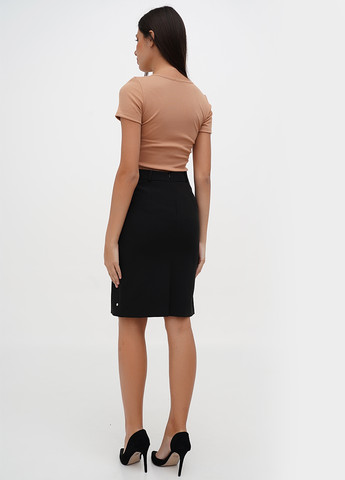 Черная кэжуал однотонная юбка Sassofono карандаш