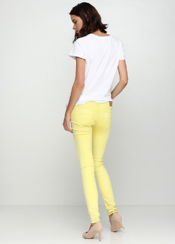 Желтые демисезонные зауженные джинсы Blend She