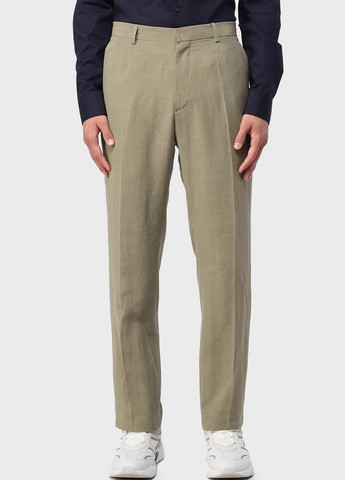 Оливковые кэжуал, классические демисезонные классические брюки Calvin Klein