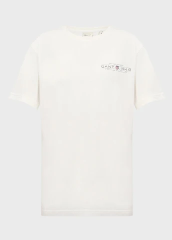 Белая футболка Gant