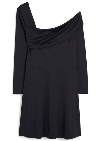 Чорна вечірня сукня з відкритими плечима C&A однотонна