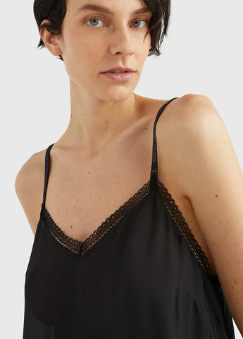 Черное домашнее платье а-силуэт Tommy Hilfiger однотонное